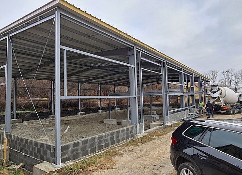 Novostavba haly - Zlín - Příluky